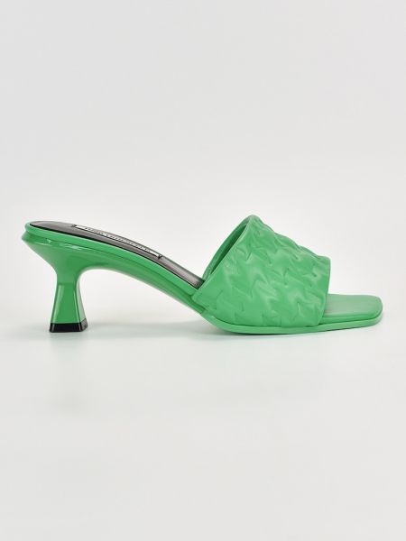 Кожаные сандалии без шнуровки Karl Lagerfeld зеленые