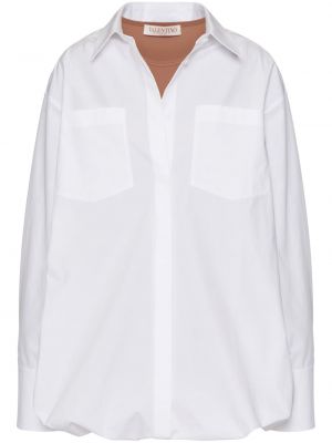 Памучна риза Valentino Garavani бяло