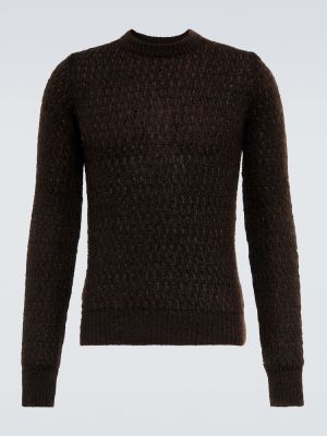 Вълнен пуловер от мохер Bottega Veneta черно