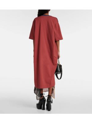 Midi haljina s printom Vivienne Westwood smeđa
