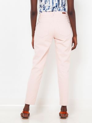 Slim fit kalhoty Camaieu růžové