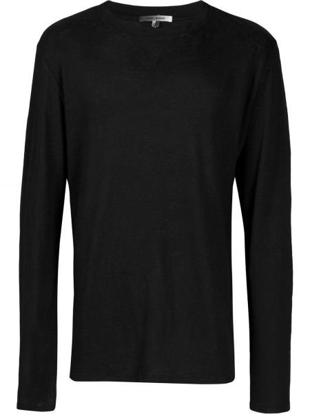 Плетена ленена тениска Marant черно