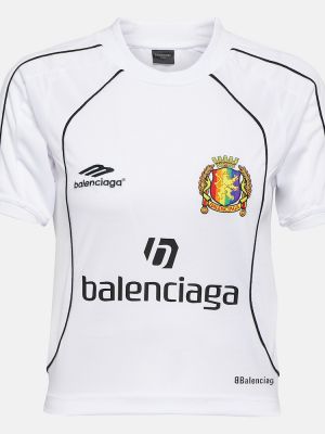 Camiseta de tela jersey Balenciaga blanco