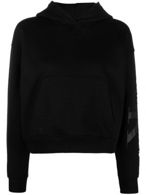 Klasszikus pamut kapucnis melegítő felső nyomtatás Calvin Klein Jeans - fekete