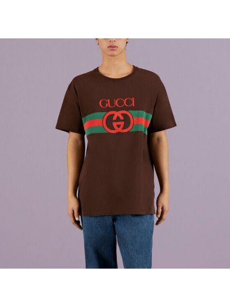 Хлопковая футболка Gucci белая