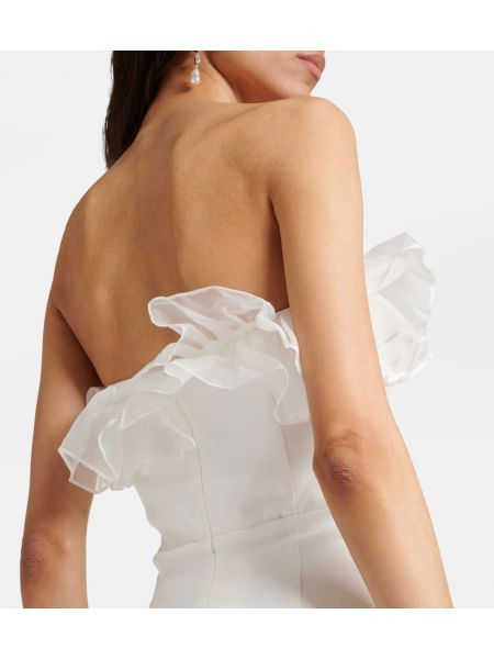 Макси рокля Alessandra Rich бяло