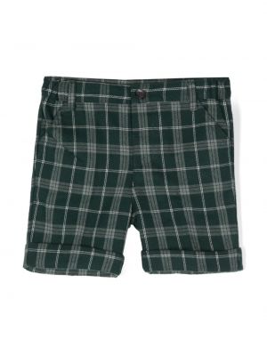 Pantaloni chino di cotone a quadri Siola verde