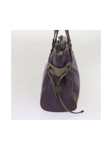Bolso shopper de nailon retro Burberry Vintage violeta