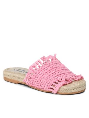Sandale cu franjuri Manebi roz
