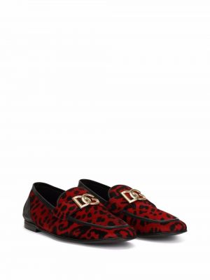 Loafers z nadrukiem w panterkę na sprzączkę Dolce And Gabbana