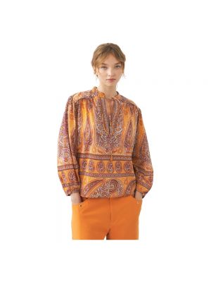 Bluzka z nadrukiem Antik Batik pomarańczowa