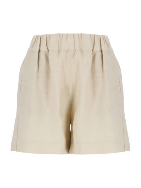 Leinen shorts mit taschen 120% Lino beige