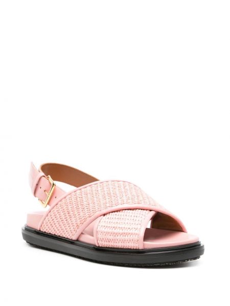 Leder sandale Marni pink