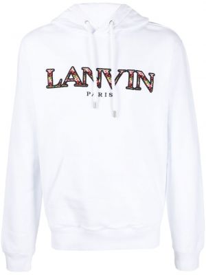 Siuvinėtas džemperis su gobtuvu Lanvin balta