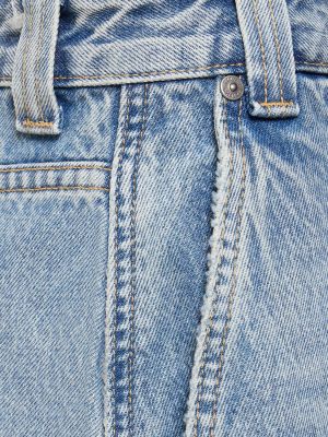 Bavlnená bavlnená džínsová sukňa Khaite modrá