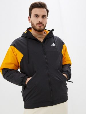 Утепленная куртка Adidas, черная