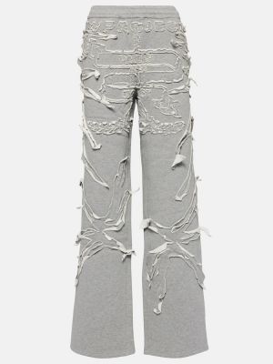 Памучни спортни панталони от джърси Y Project сиво