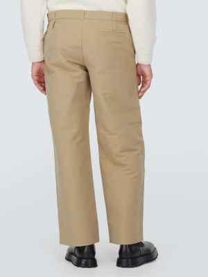 Pantalon en coton en coton Jacquemus beige