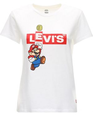 Хлопковая футболка Levi's Red Tab, белая