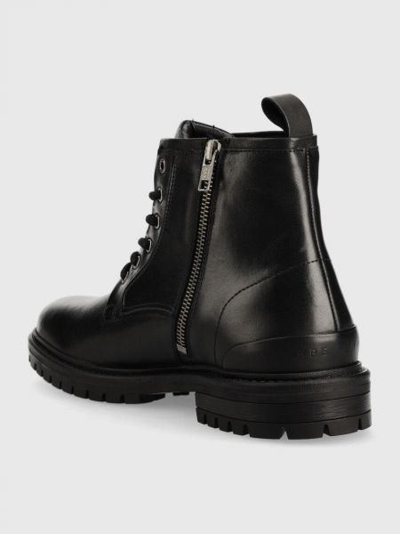 Kožené kotníkové boty Pepe Jeans černé