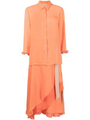 Asymmetrisk kjol Baruni orange