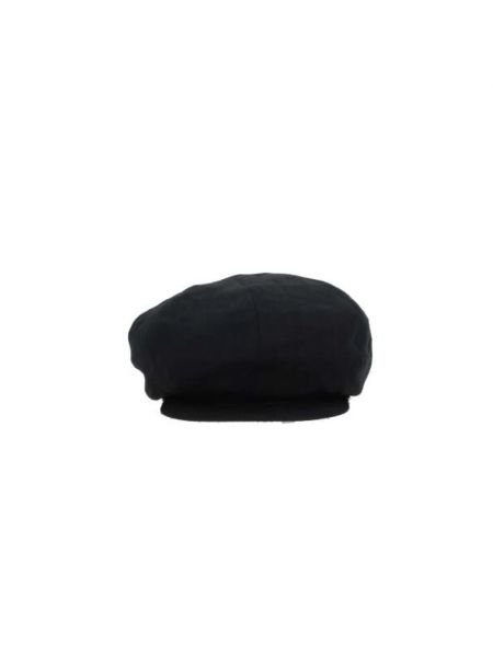Lniana czapka z daszkiem Yohji Yamamoto czarna
