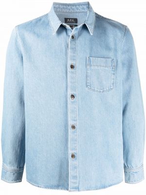 Camisa vaquera con bolsillos A.p.c. azul