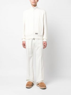 Pantalon droit plissé Dsquared2 blanc
