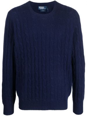 Кашмирен кашмирен пуловер Polo Ralph Lauren синьо