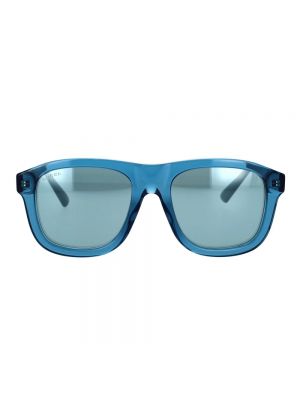 Przezroczyste okulary przeciwsłoneczne Gucci niebieskie