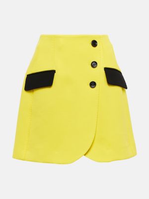Vlněné mini sukně Dolce&gabbana žluté