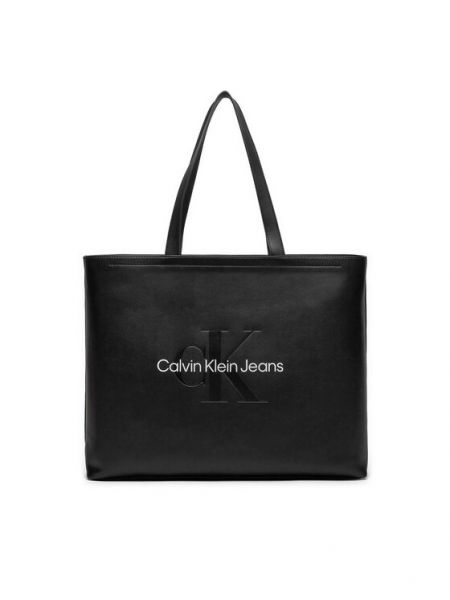 Τσάντα shopper Calvin Klein Jeans μαύρο
