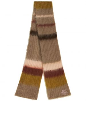 Echarpe à rayures en tricot Etro marron