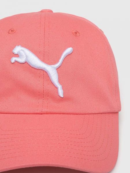 Бавовняна кепка з аплікацією Puma рожева