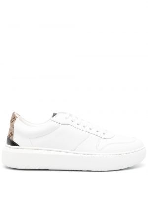 Δερμάτινα sneakers με κορδόνια με δαντέλα Herno λευκό