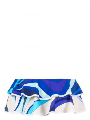 Bikini mit print mit rüschen Pucci blau