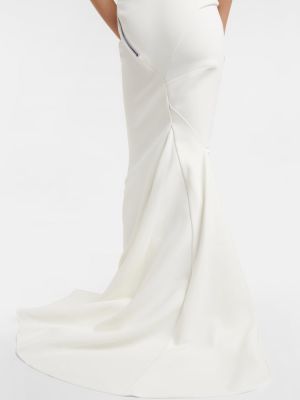 Vestido largo de crepé Maticevski blanco