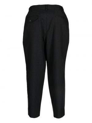 Kostkované vlněné kalhoty Comme Des Garçons Homme Deux černé