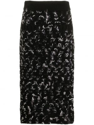 Falda midi Chanel Pre-owned negro