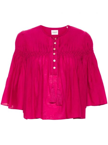 Bluză plisată Marant Etoile roz