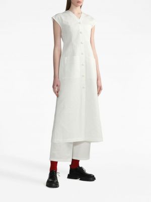 Péřové šaty s knoflíky Enföld bílé