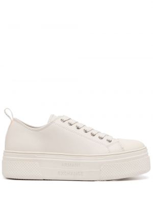 Sneakers με πλατφόρμα με σχέδιο Armani Exchange λευκό