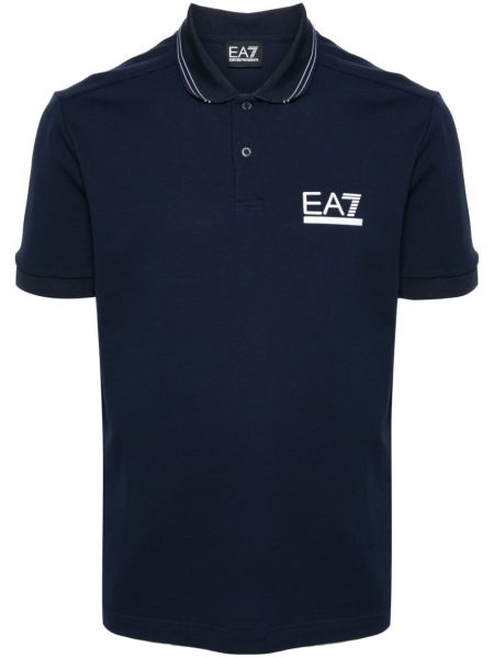 Поло тениска Ea7 Emporio Armani синьо