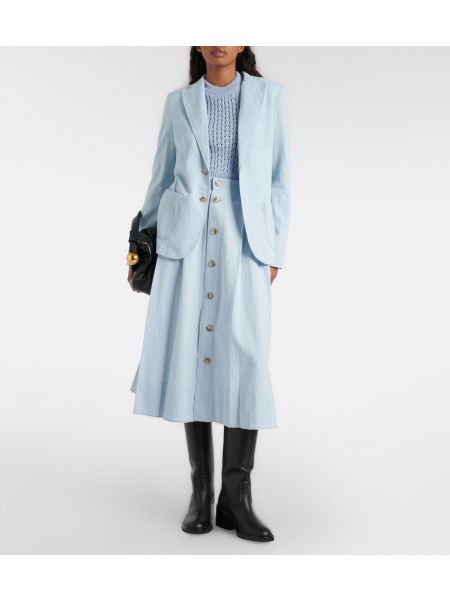 Пиджак с v-образным вырезом Polo Ralph Lauren синий