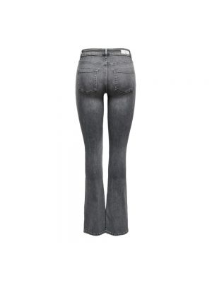 Einfarbige jeans mit geknöpfter mit reißverschluss Only grau