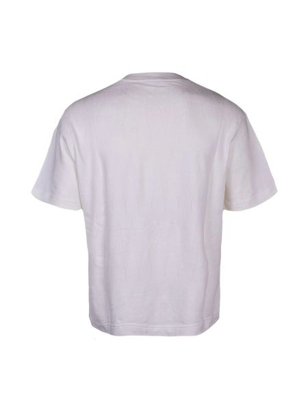 Camiseta de algodón de cuello redondo Paolo Pecora blanco
