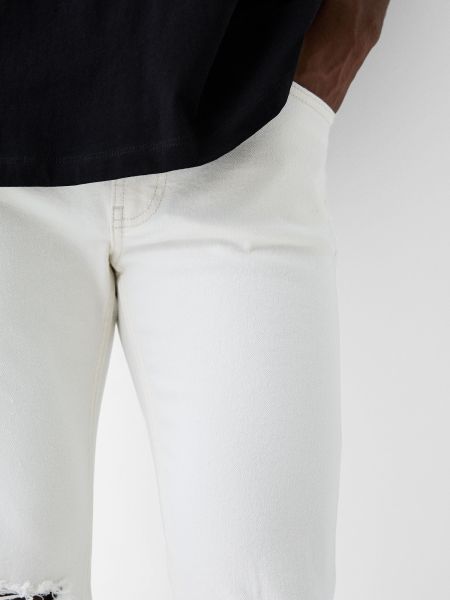 Jeans skinny Bershka blanc