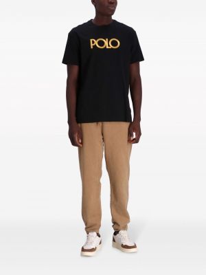 T-shirt aus baumwoll aus baumwoll mit print Polo Ralph Lauren schwarz