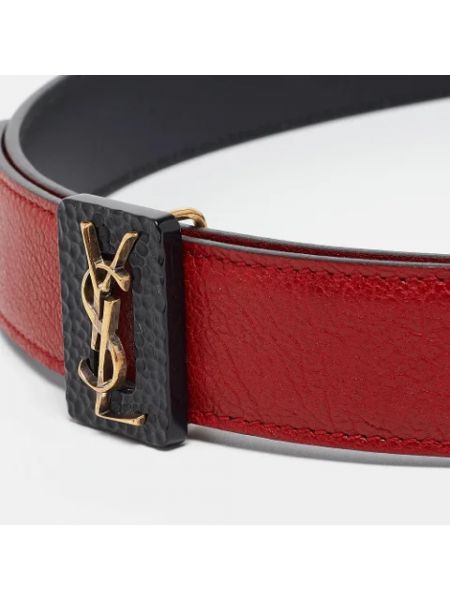 Cinturón de cuero retro Yves Saint Laurent Vintage rojo