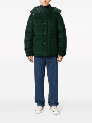 Manšestrová péřová bunda s kapucí Polo Ralph Lauren zelená